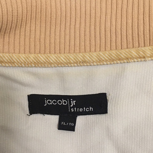 jacob jr stretch size XL women’s jacket tan collar zip up warm winter fall trend - Picture 3 of 3
